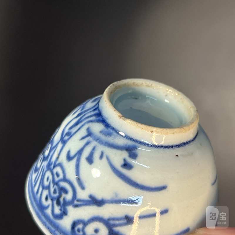 清 青花梅花纹杯 - 图7